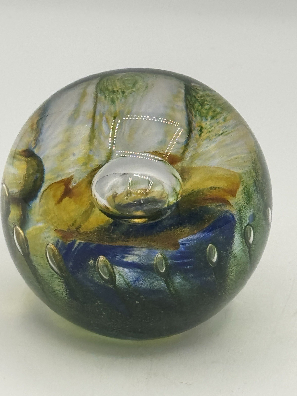Fred Wilkerson Art Glass Paperweight ~ Signed & Dated 2001