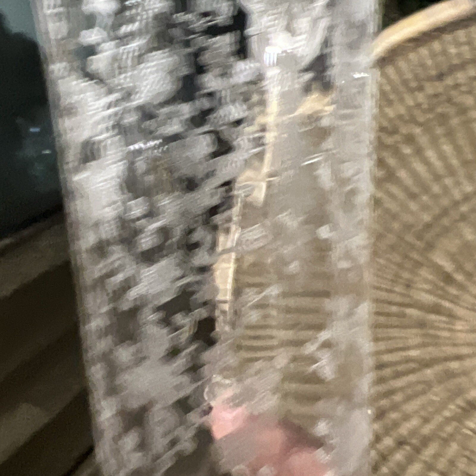 CAMBRIDGE GLASS ROSE POINT CRYSTAL #1233 10″ KEYHOLE FOOTED BLOWN ETCHED VASE