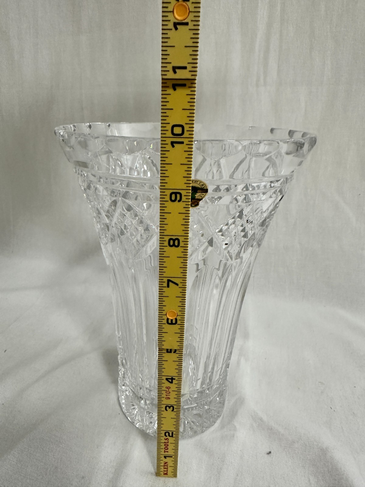Waterford Crystal St Paul Tower 10″ Prestige Vase NIB Signed Jim O’Leary Ireland
