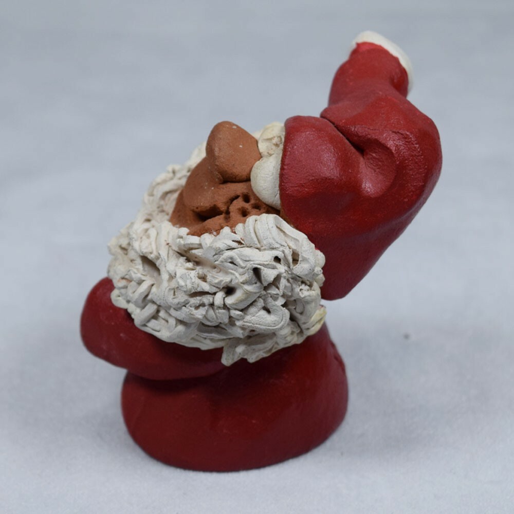 Bill Hicks Whimsical Sculpted Clay Santa Christmas Figurine NC 3″