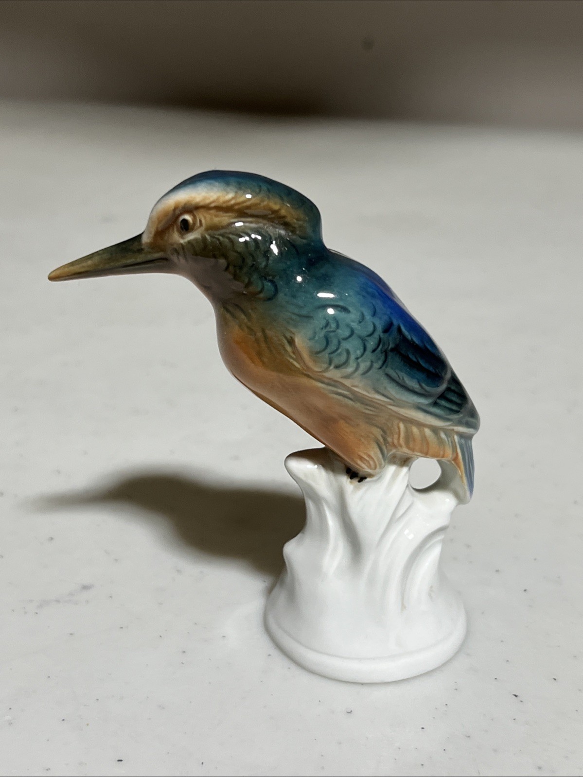 Porcelain Kingfisher Wagner & Apel Thuringia Germany Bird Figurine