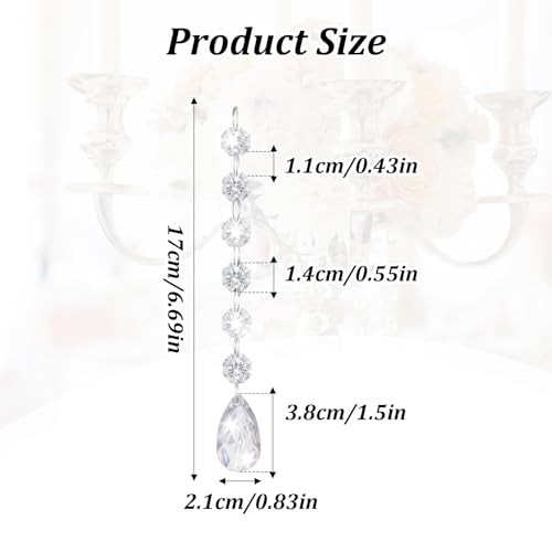 100 Pcs Chandelier Crystals Replacement Clear Acrylic Hanging Teardrop