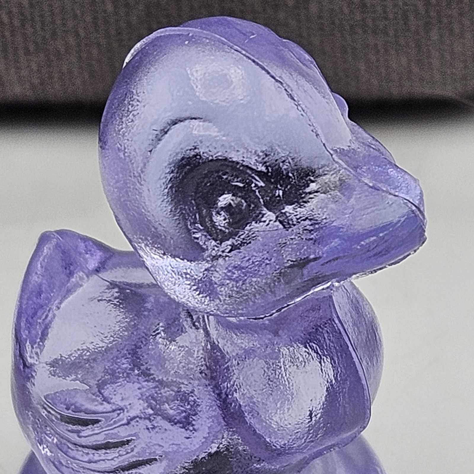 Boyds Glass ~ Debbie Duck Duckling ~ Lavender