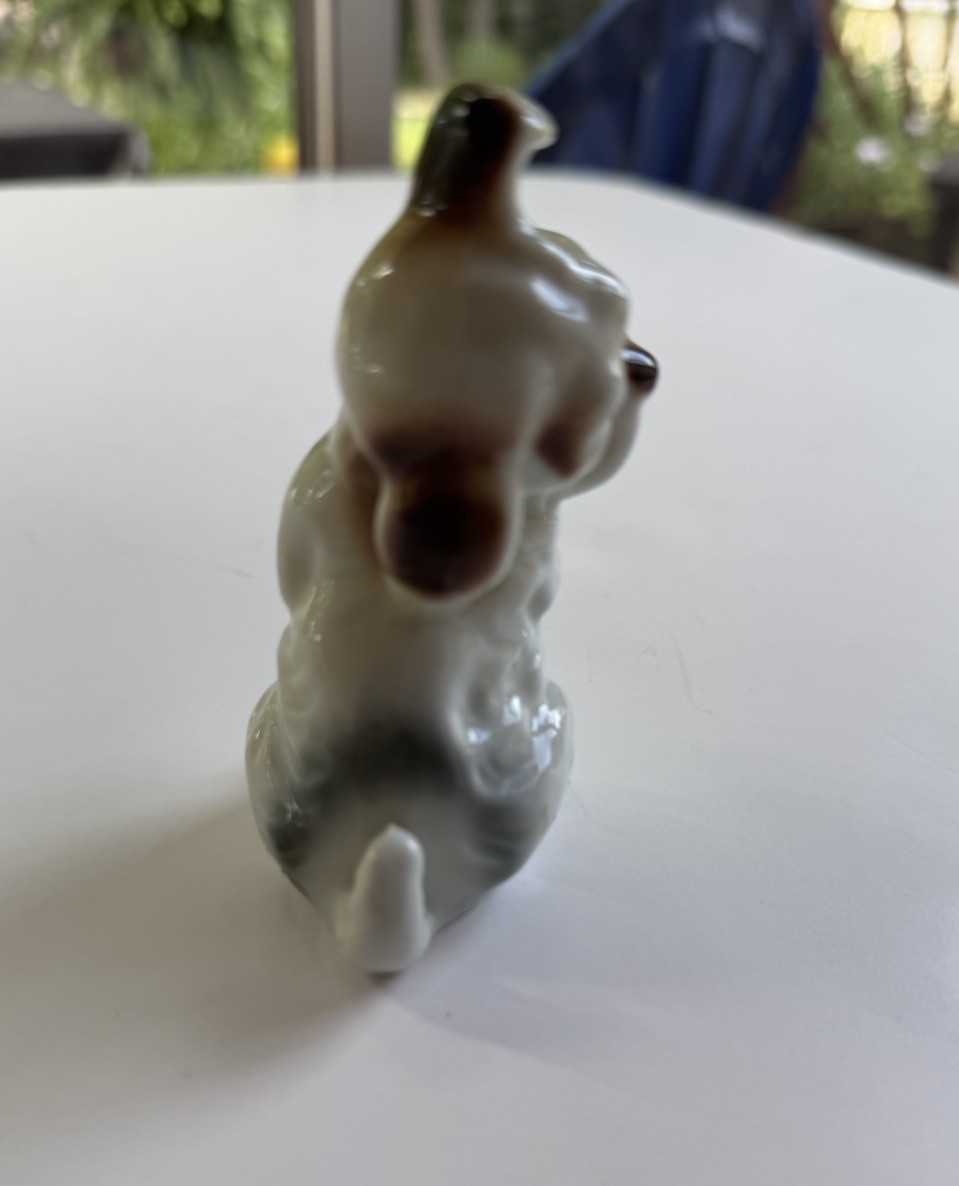 Vintage Terrier Scottie Dog Puppy figurine Japan glazed