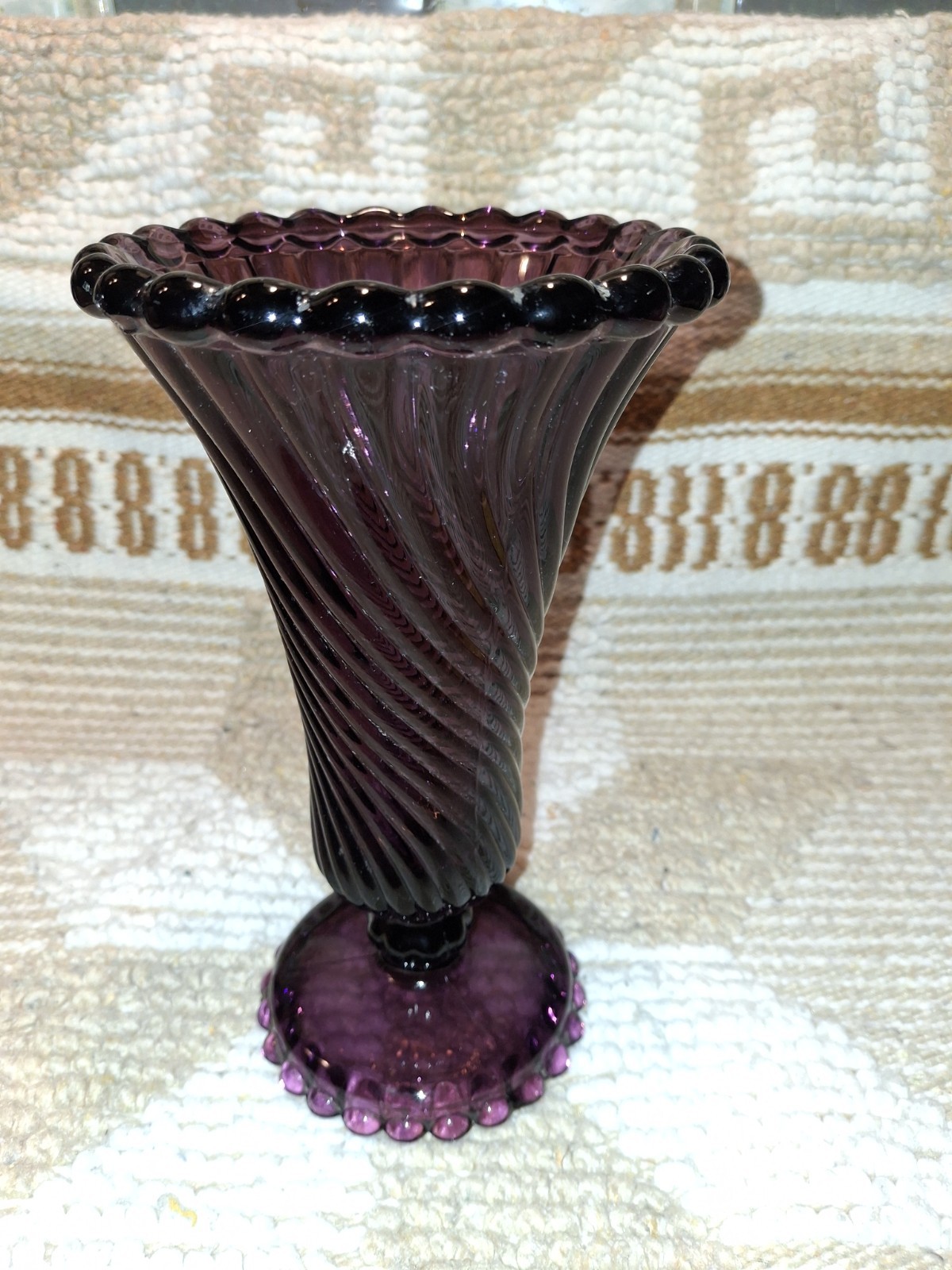 Westmoreland Amethyst And Ball Vase