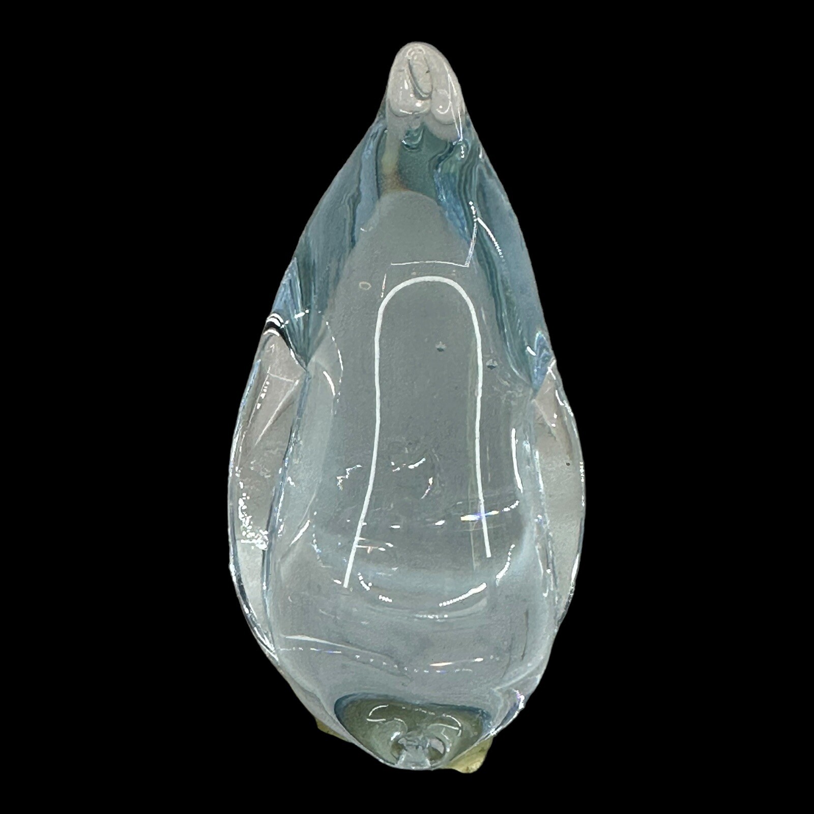 Randsfjord Glass Penguin Handblown Special Crystal Norway Figure w/ Sticker VTG