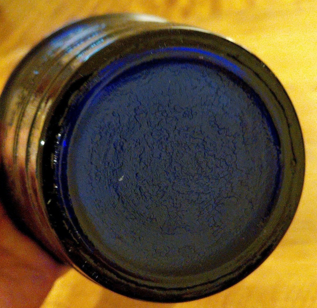 Cobalt blue embossed flower planter pot