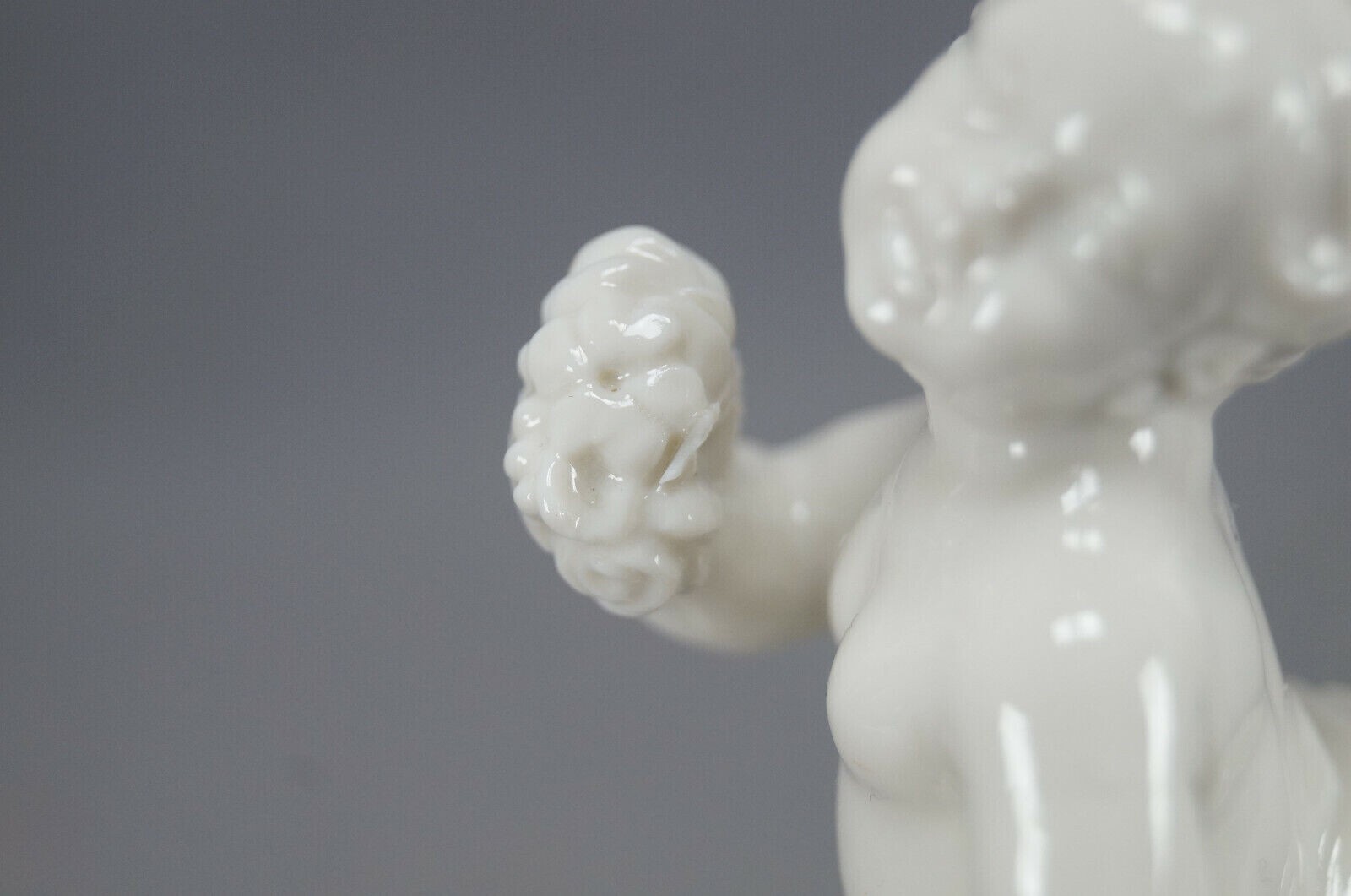 19th Century Nymphenburg Blanc De Chine Style Bustelli Putto Spring Figurine