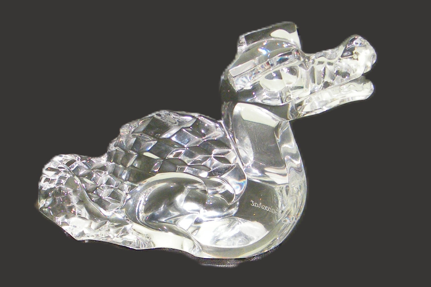 Baccarat France Crystal Dragon, Sea Serpent, Signed And Stamped
