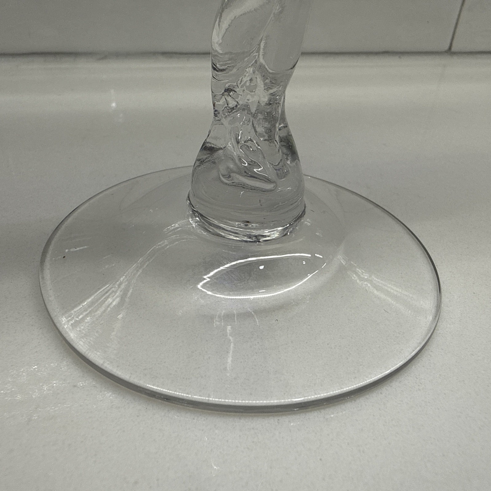 Vintage Cambridge Glass 3011 Statuesque Nude Figural Ashtray Compote Royal Blue