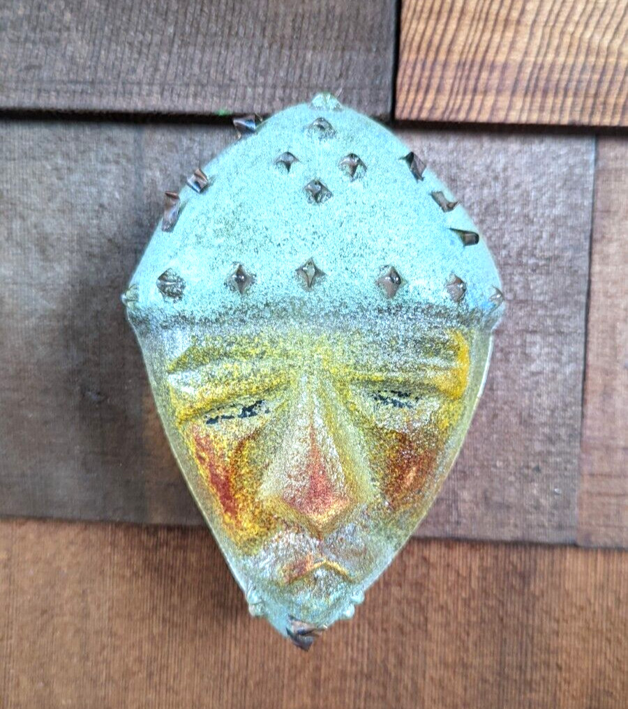 Art Glass Mask – Signed by Diane Ferland – Cassandre Handmade Canada – Colorful