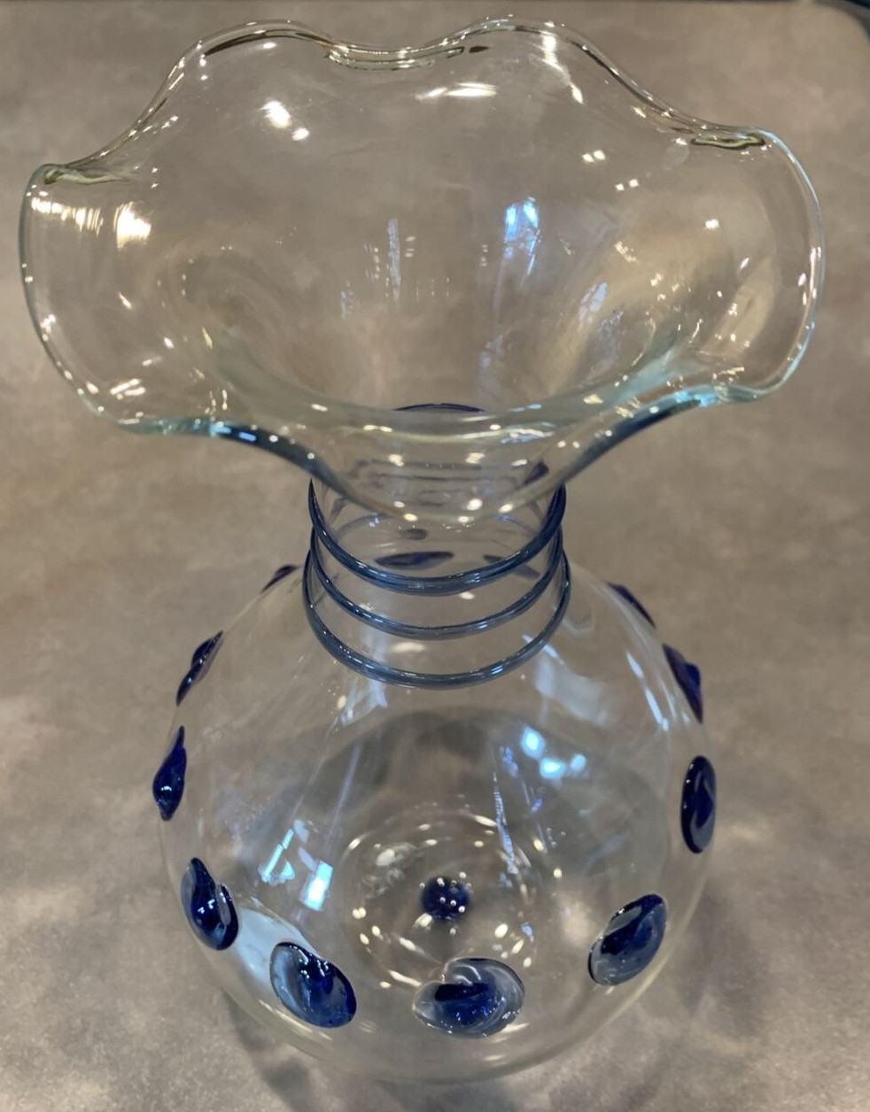 Vetro Soffiato Lavorato Amano Soffieria Parise Venetian Art Glass Vase Italy