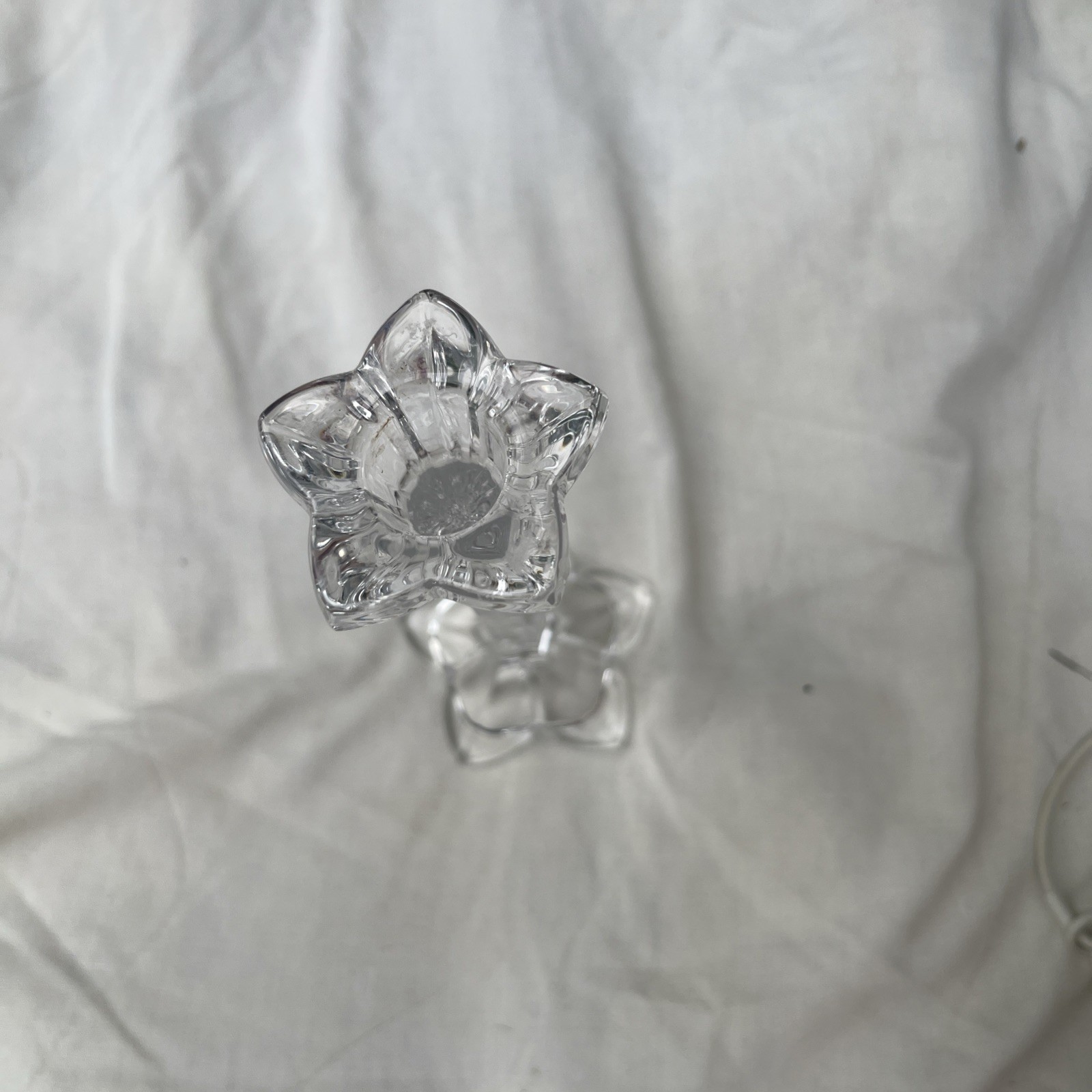 MIKASA Crystal Petals Star Flower Candlestick Holder  Made In Germany