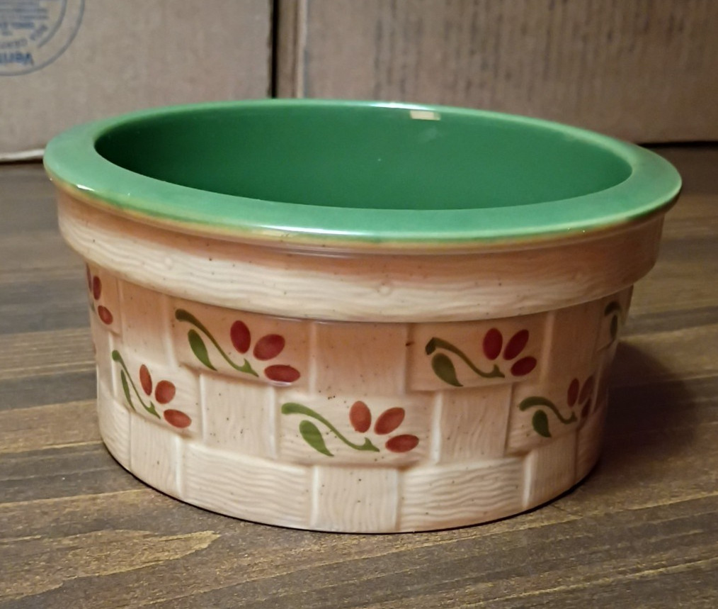 Vintage Telaflora Country Basket Bowl For Flower Arrangements