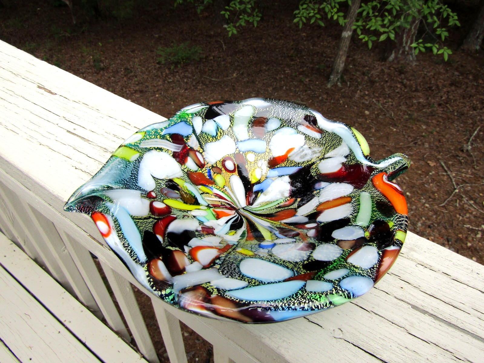 Martens Aureliano Toso AVEM Murano Glass / Tutti Frutti BOWL / ASHTRAY / 10″