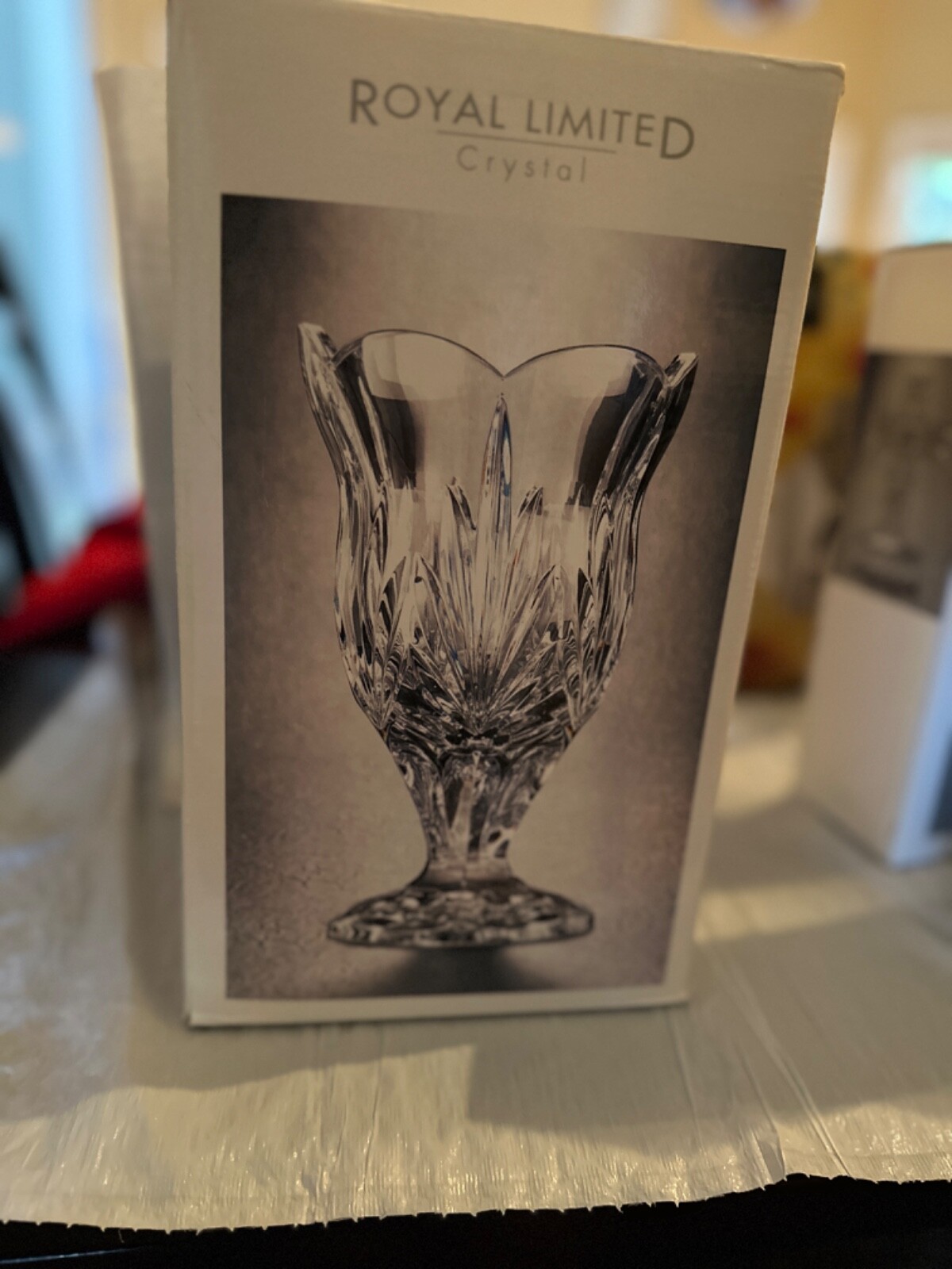 Vintage Crystal Vase/Candle Holder Royal Limited Crystal 2000 w Original Box NOB