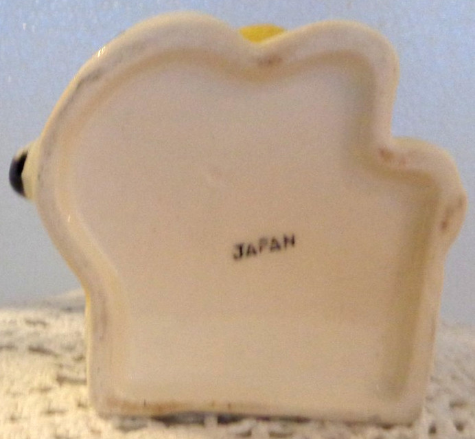 Vintage Patchwork Puppy Dog Planter Yellow 4.5″ Excellent Condition Super Cute!!