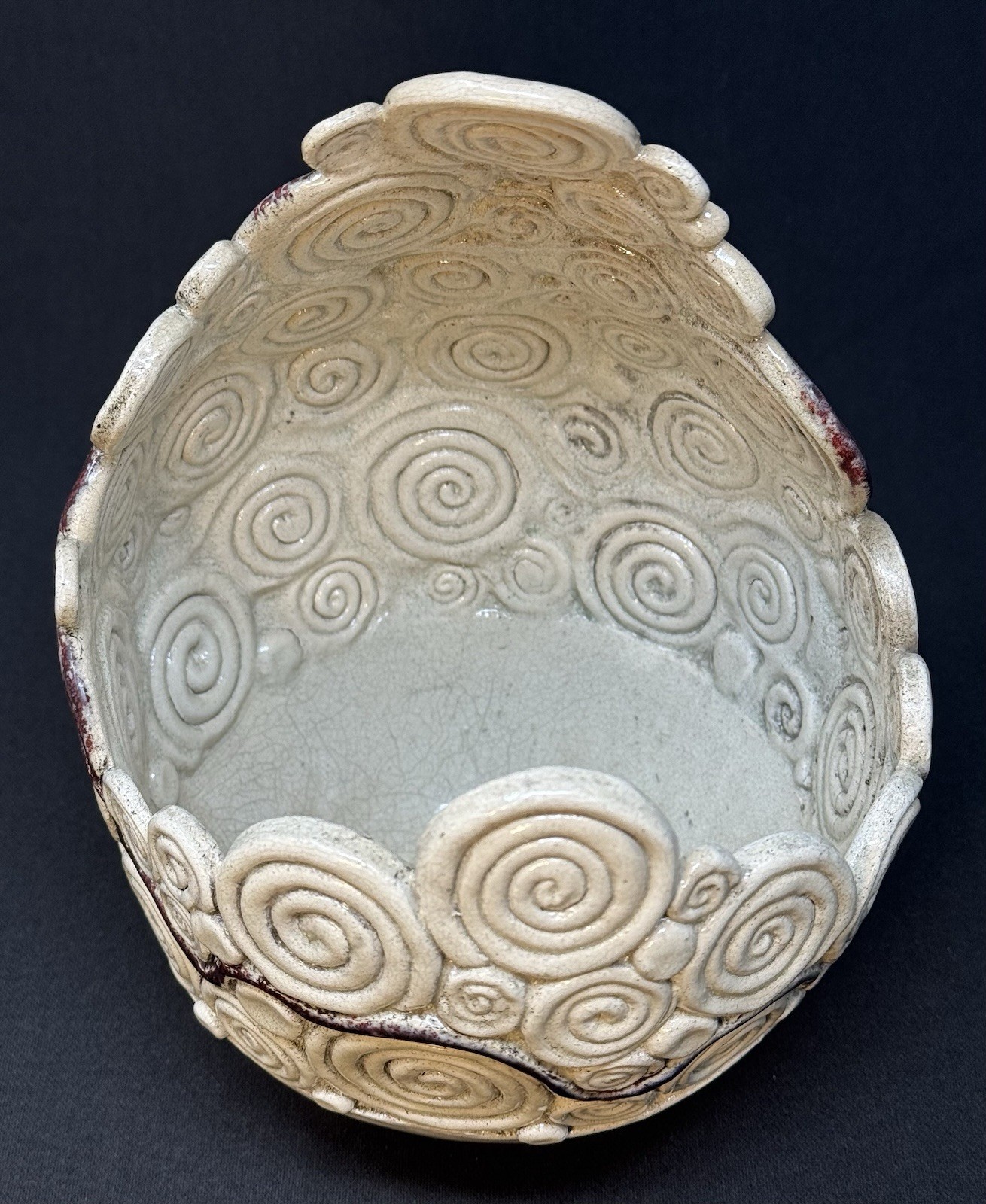 Signed Studio Art Pottery Coil Pottery Bowl / Vase