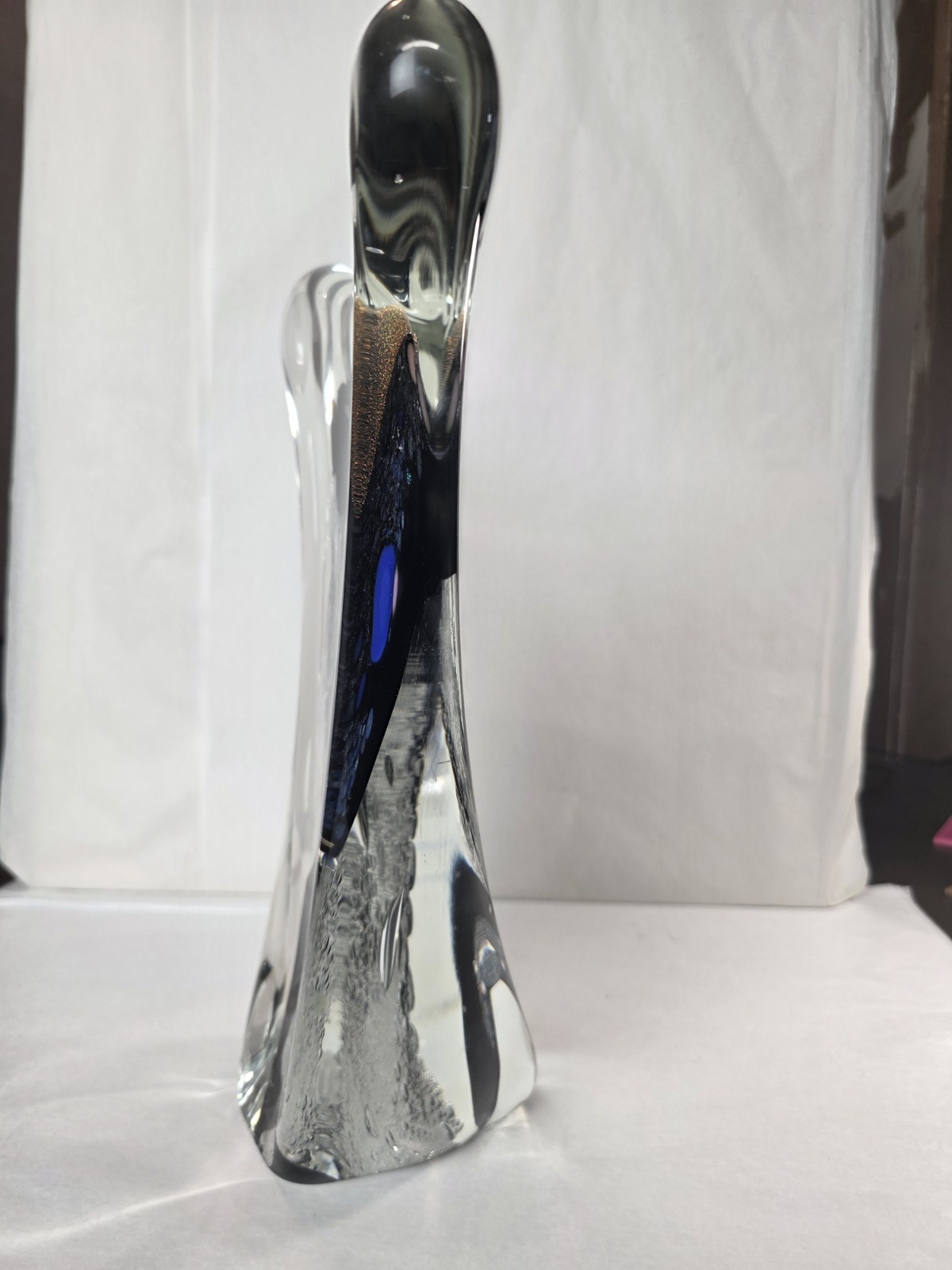 Rollin Karg Dichroic Freeform 14.5″ Art Glass Sculpture