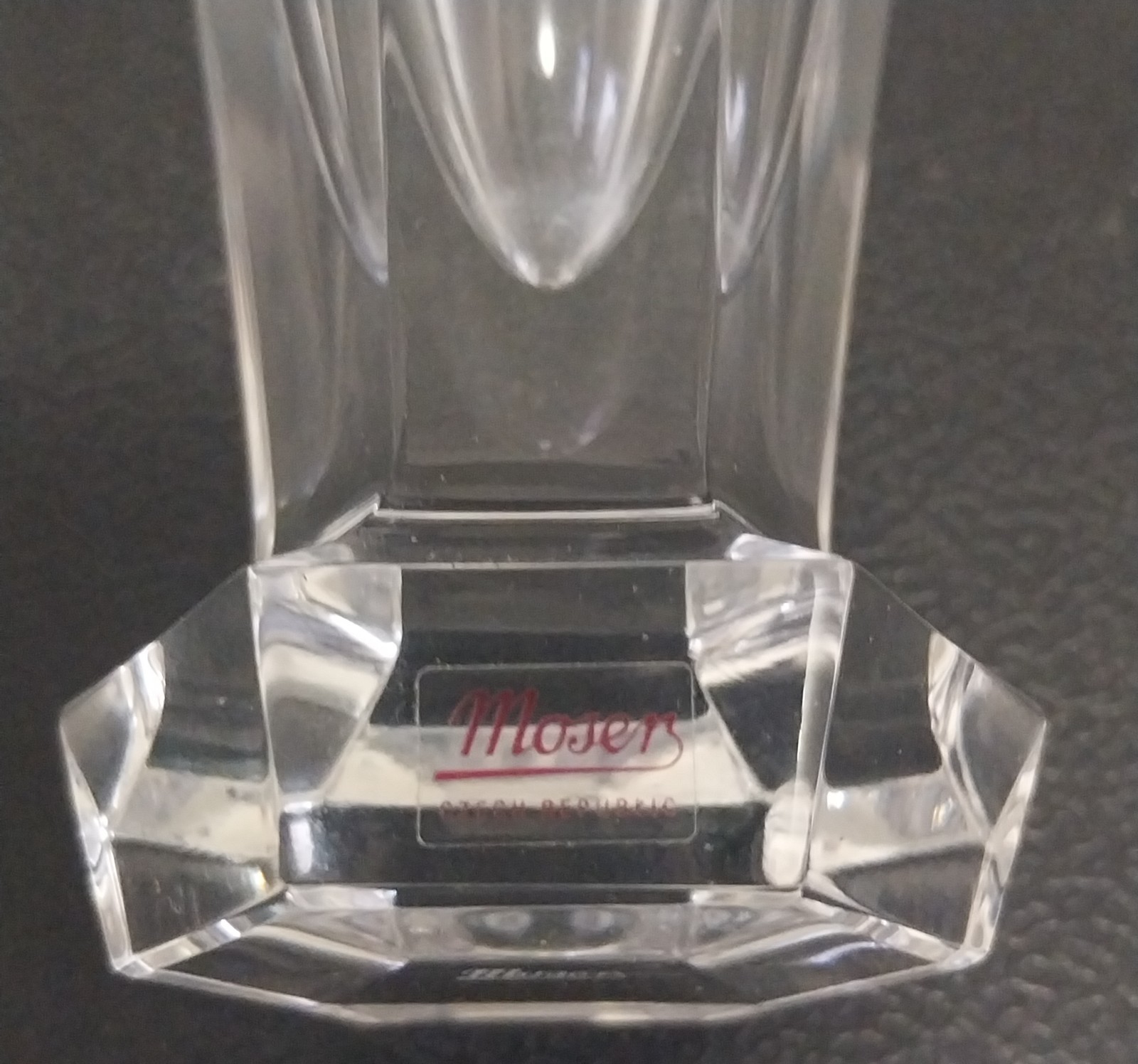 Moser “Unity” Clear Lead Free Crystal Cut Vase