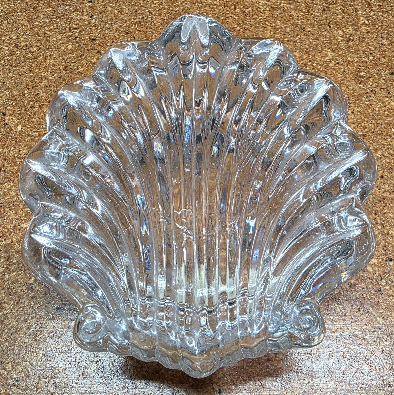 Vintage Zajecar Leaded Crystal Clamshell Decorative Trinket Box, Yugoslavia