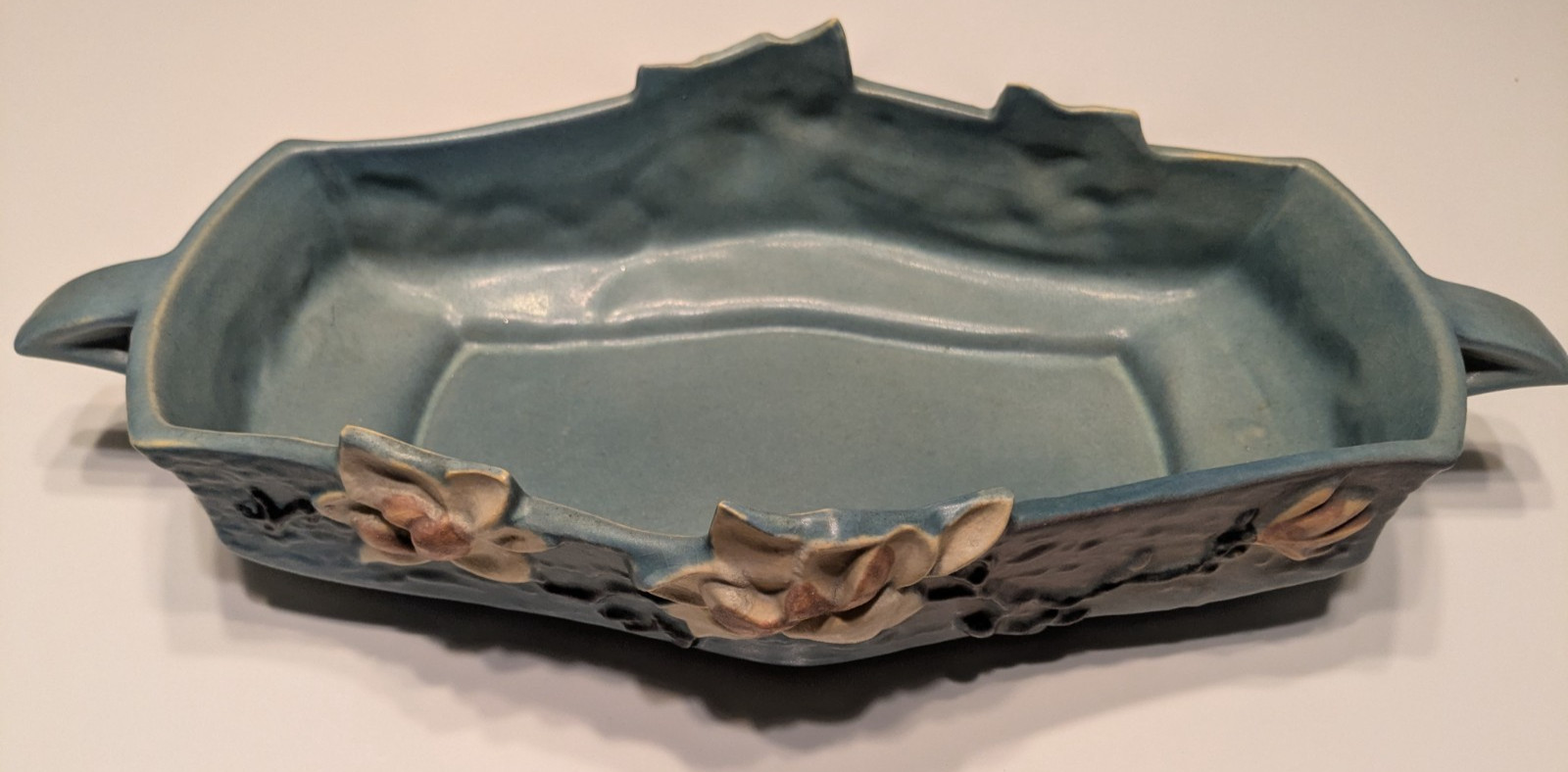 Roseville Pottery 451-12 Console Bowl- Blue