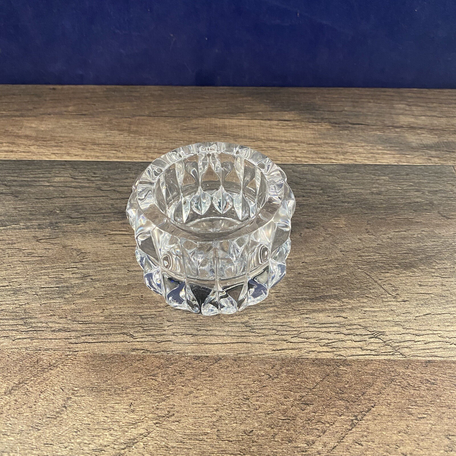 Mikasa Round Diamond Cut Crystal Votive Candle Holders 2.75″Dia x 2″H