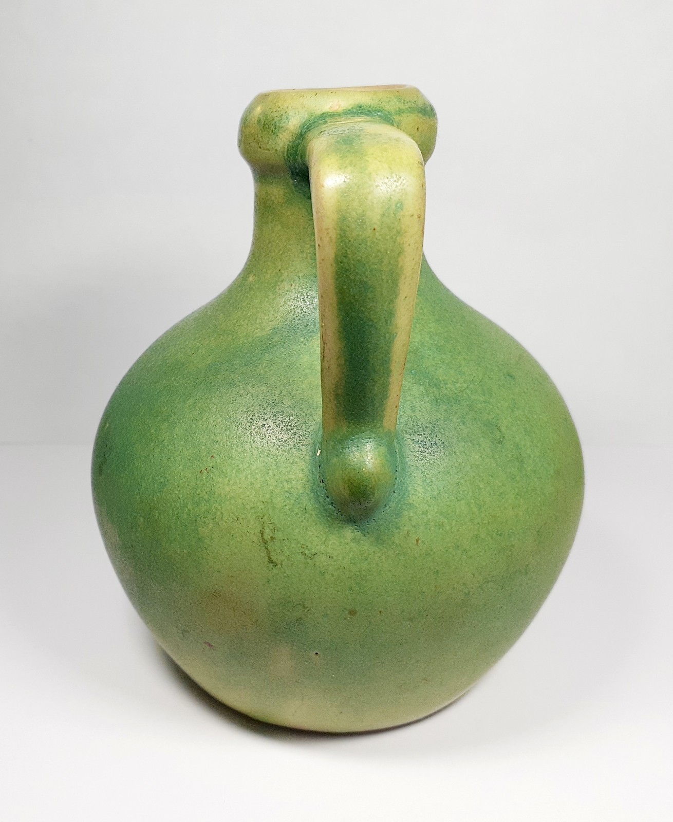 Vintage Pigeon Forge Pottery Green Mini Jug 4-3/4 Inches With Paper