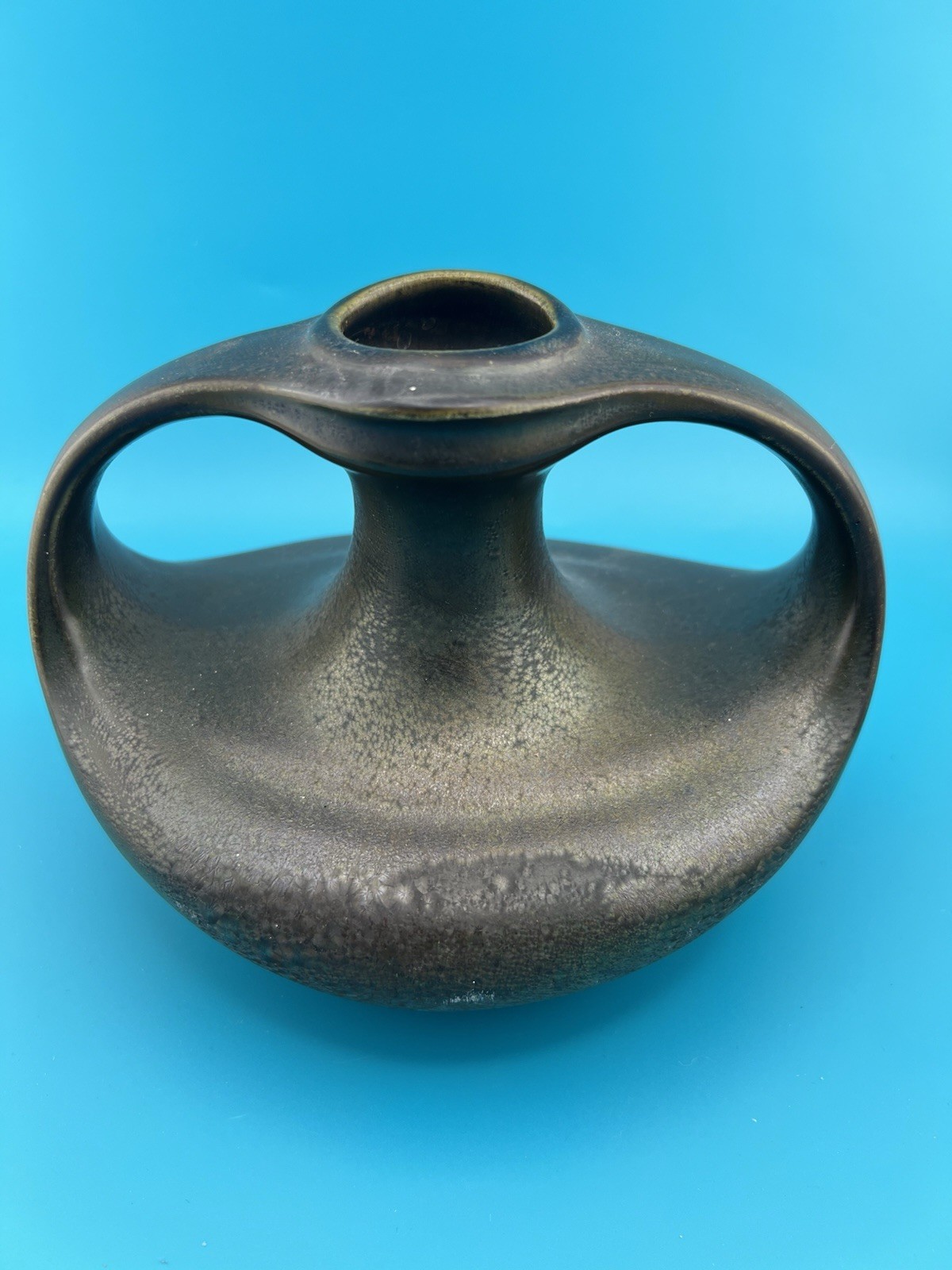 Antique Heliosine Ware Iridescent Vase Austria Art Nouveau