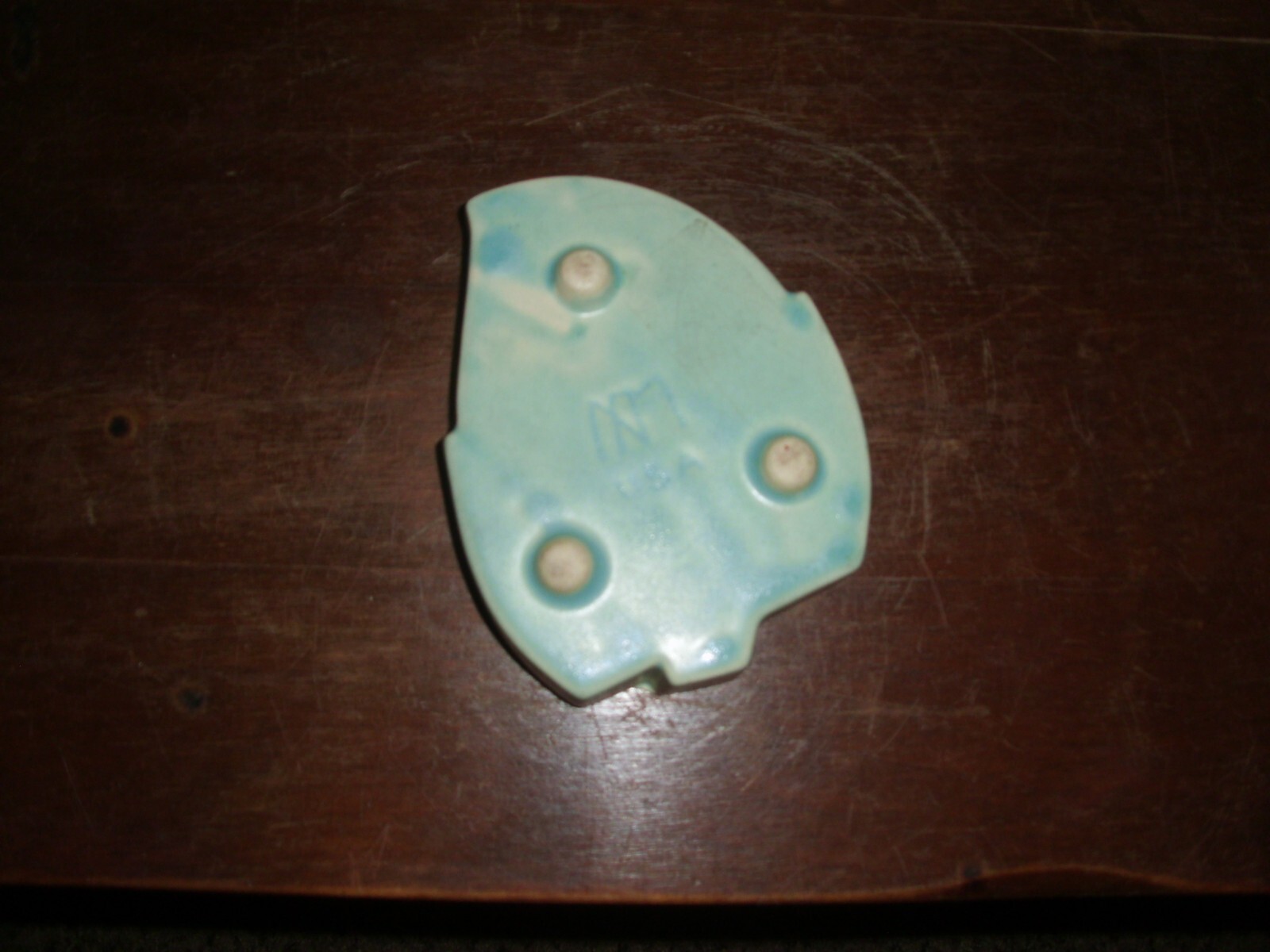 Vintage McCoy Pottery Light Blue Turquoise Oak Leaf Tray Dish