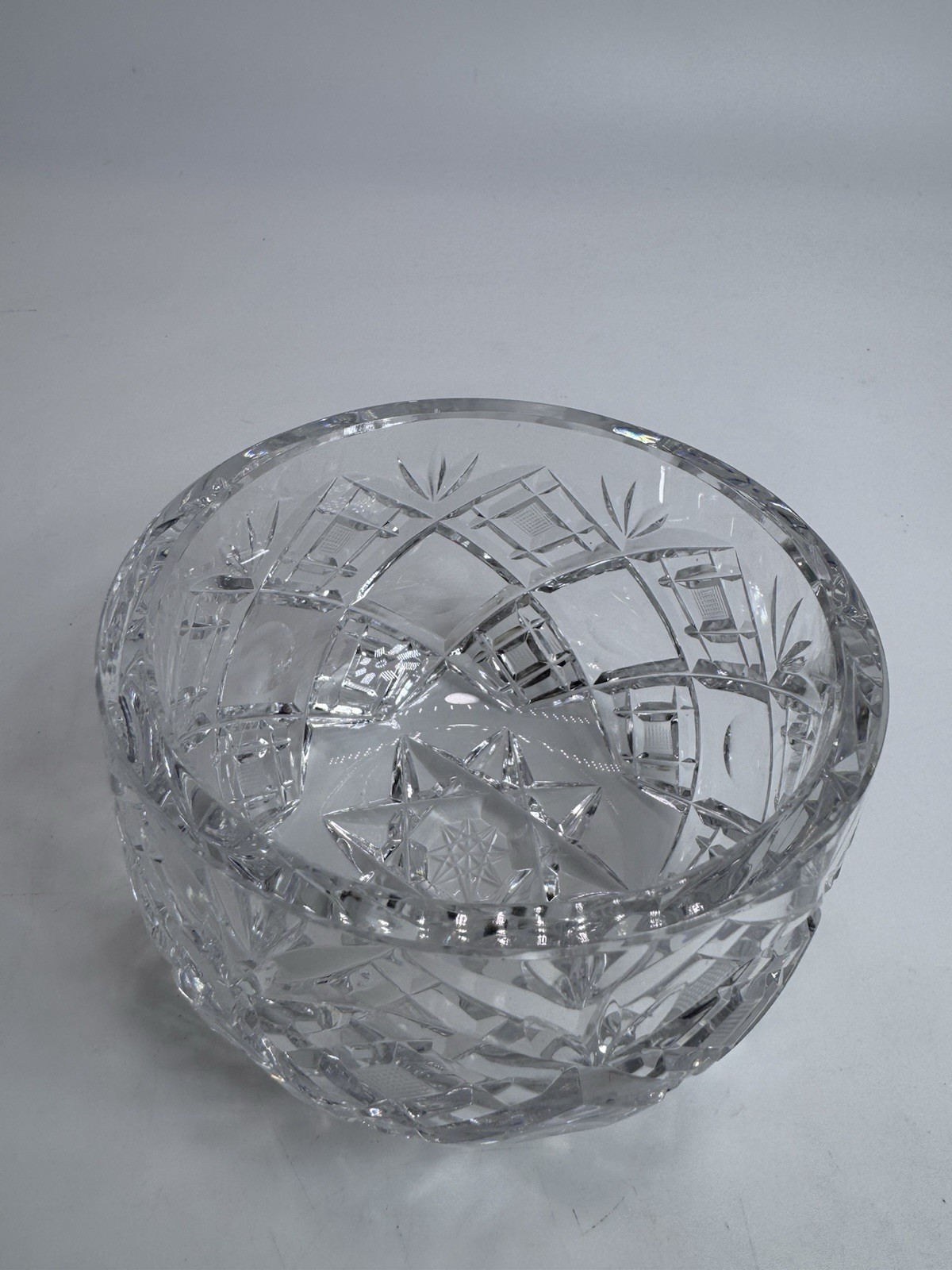 Gorgeous American Brilliant Cut Glass Miniature Rose Bowl Vase Mint Condition ￼
