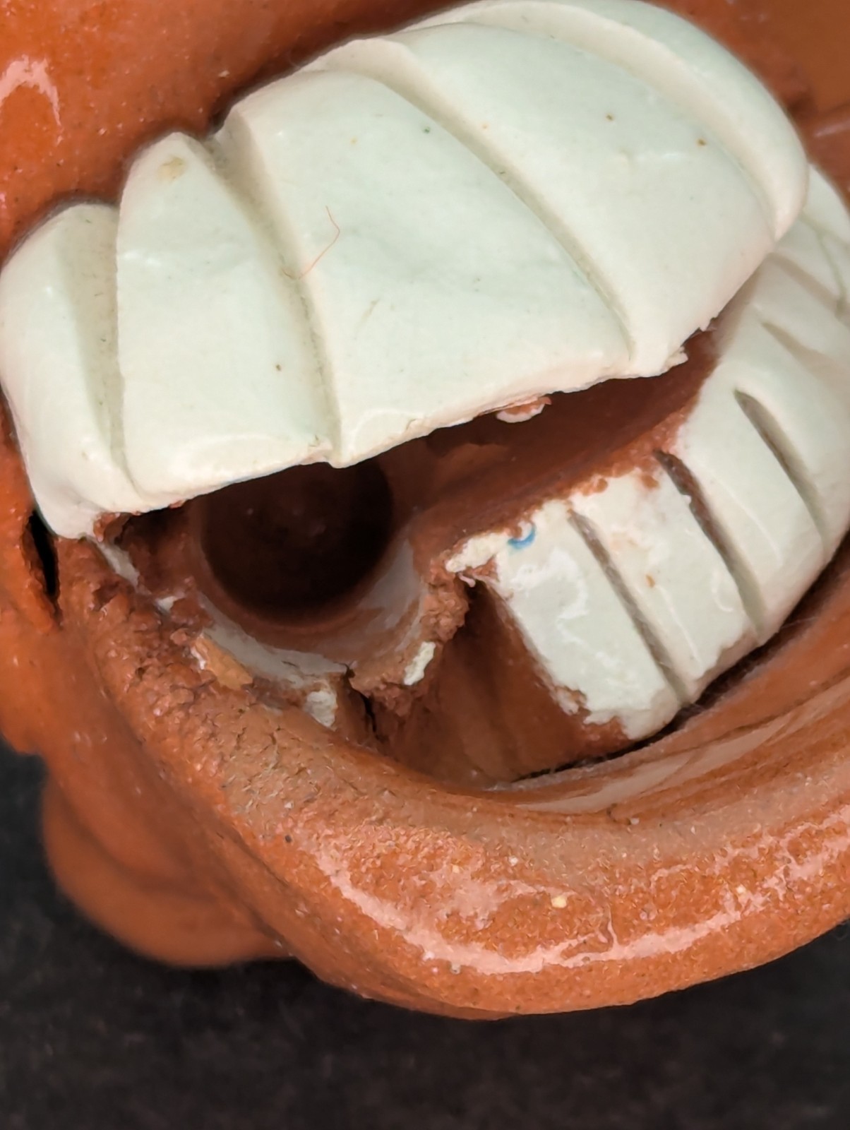 Seattle Slug Big Eyed Teeth Pottery Terracotta Redware Clay Figure