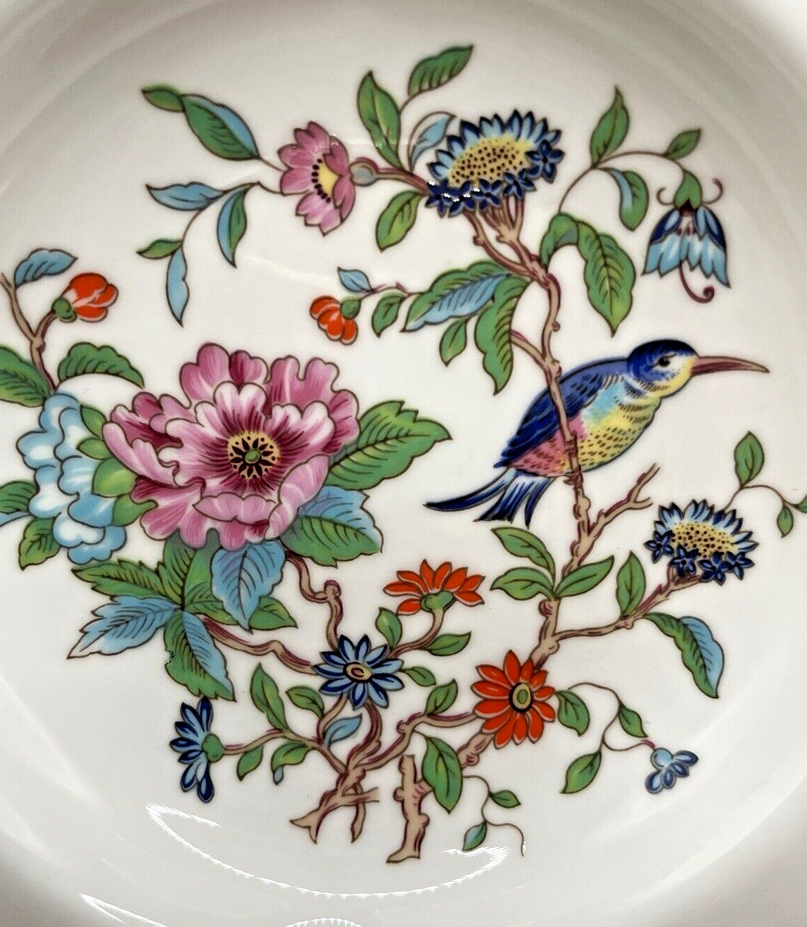 Aynsley England Fine Bone China Pembroke Bird & Flower Ashtray Reproduction