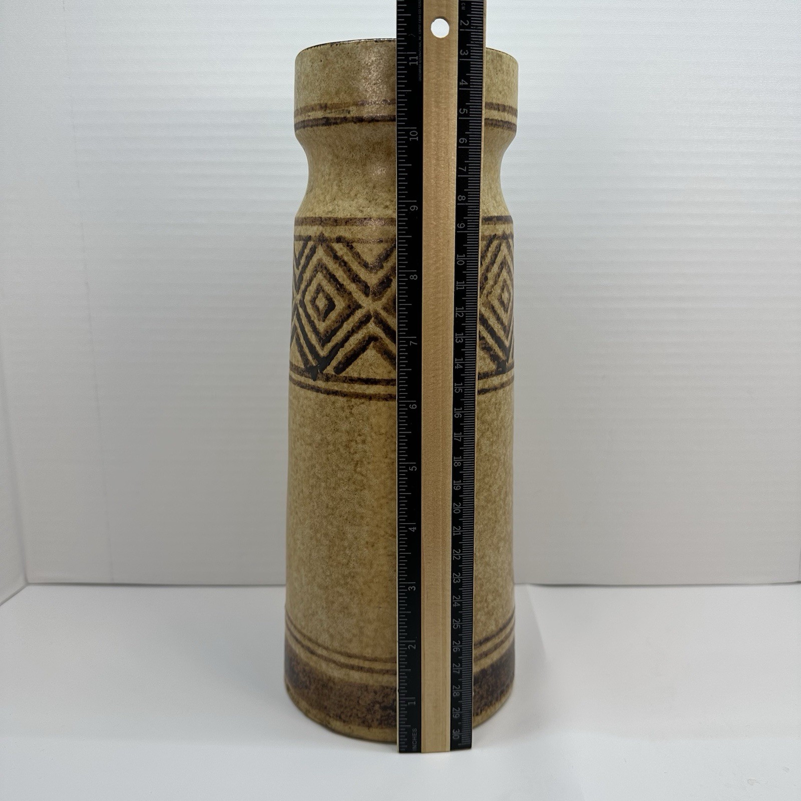 Mid-Century Glazed Robert Maxwell Pottery Craft Vase Stoneware USA 11.25”