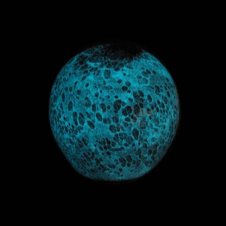 Moon Glow Large Glass Paperweight (Actually Glows!)