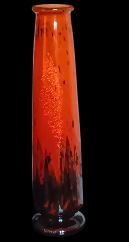 Antique Daum Nancy Unique Large Vase French Art Glass Art Nouveau Period C 1900s