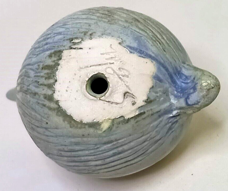 Unique Studio Art Pottery Hedgehog Ceramic Signed Figurine Adorable & Perfect!!!