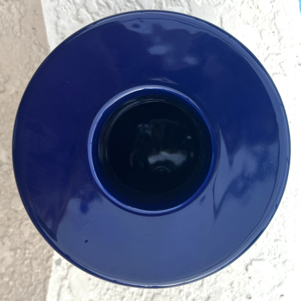 Michael Graves Designs Cobalt Blue Cube Vase 5 7/8″ x 8 1/8″ in Original Box