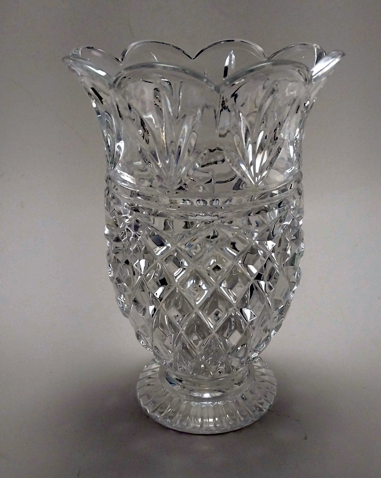 Royal Limited Crystal 24% Lead Crys Candle Holder Czech Republic Heavy 3 lbs 4oz
