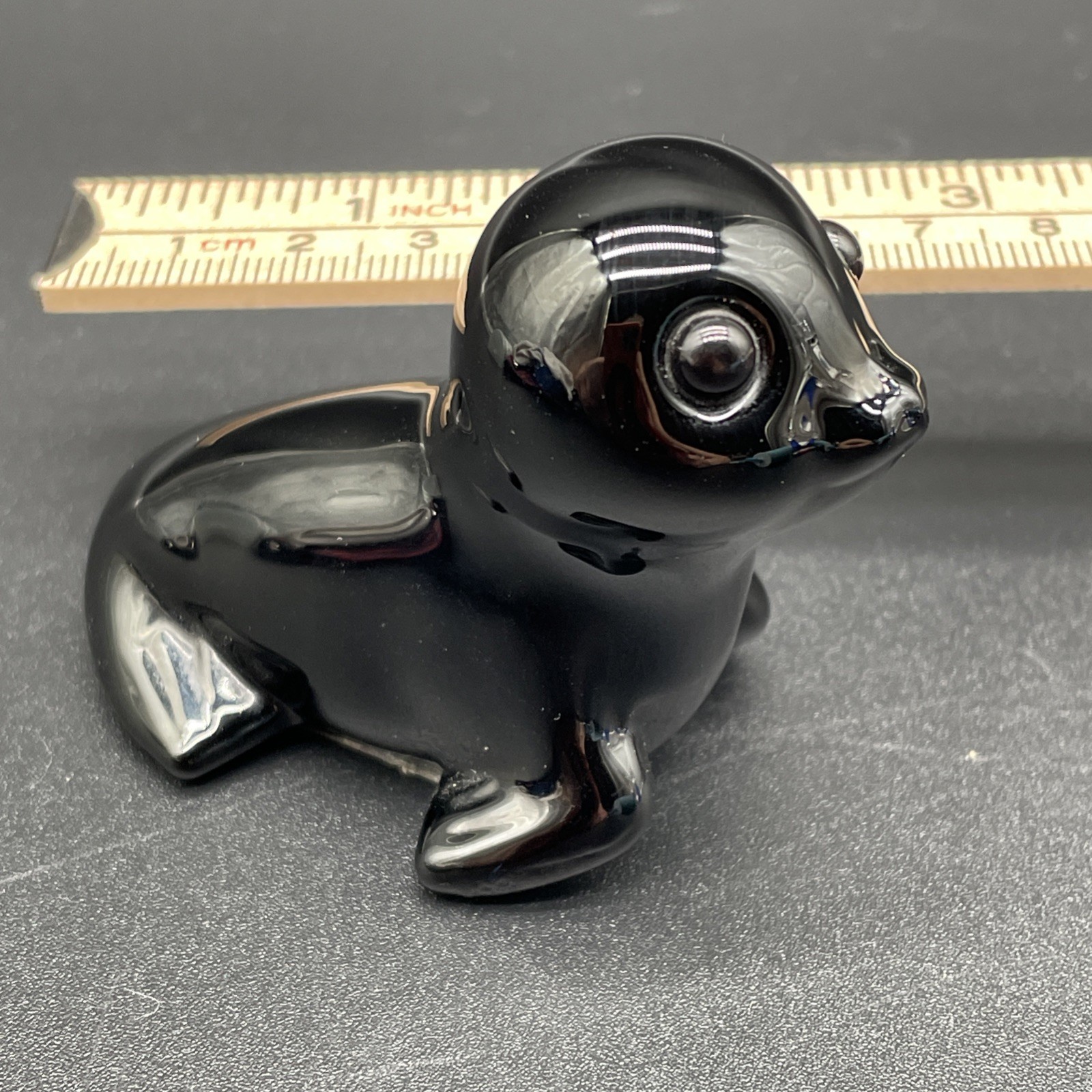 Vintage Oneida Black Seal Figurine Over 24% Lead Crystal Excellent Orig. Sticker