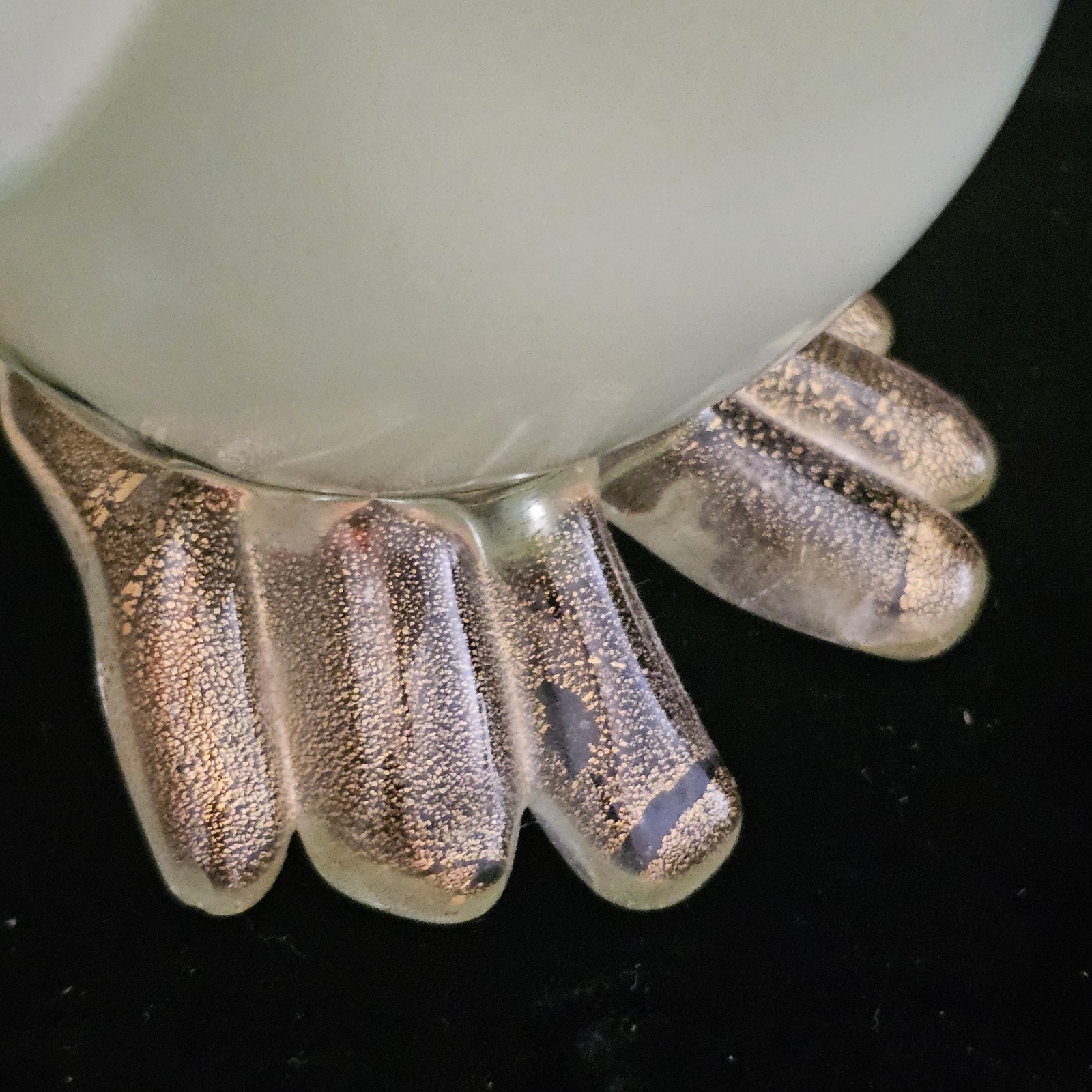 Vintage 1960s Murano Glass 14.5″ DUCK Gold Flake Beak/ Feet Glass
