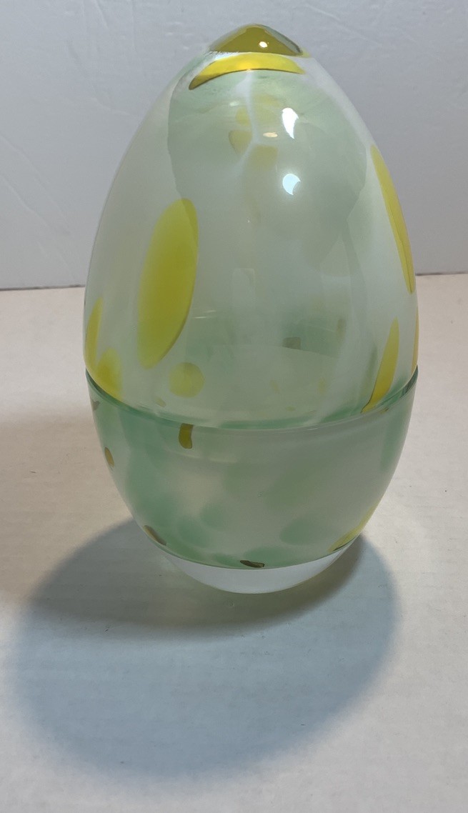 Murano Millefiori Venetian Art Glass Open Half Egg Paperweight 7″ Tall Italy