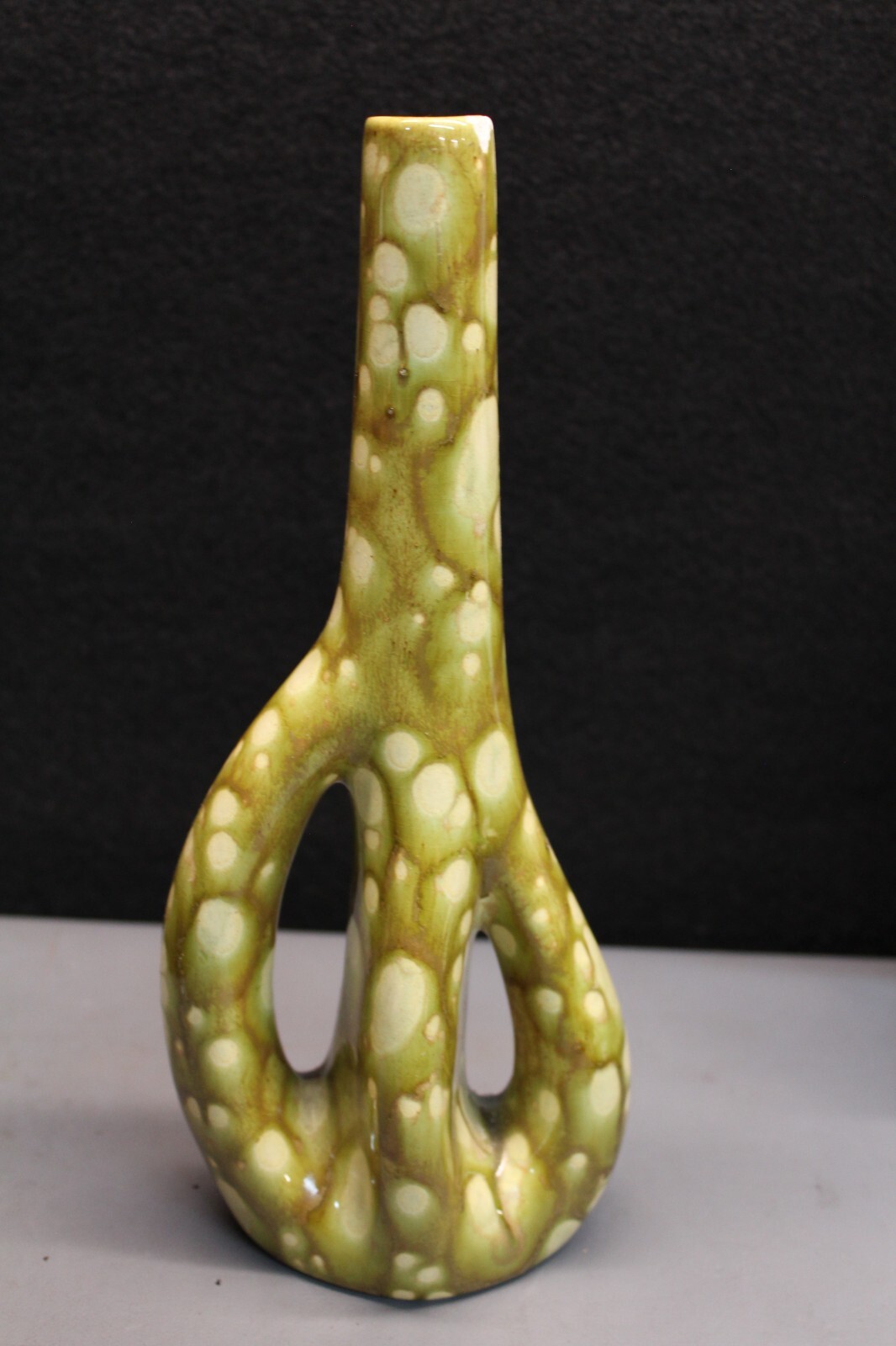 Vintage Ceramic “Mold” Drip Glaze Vase