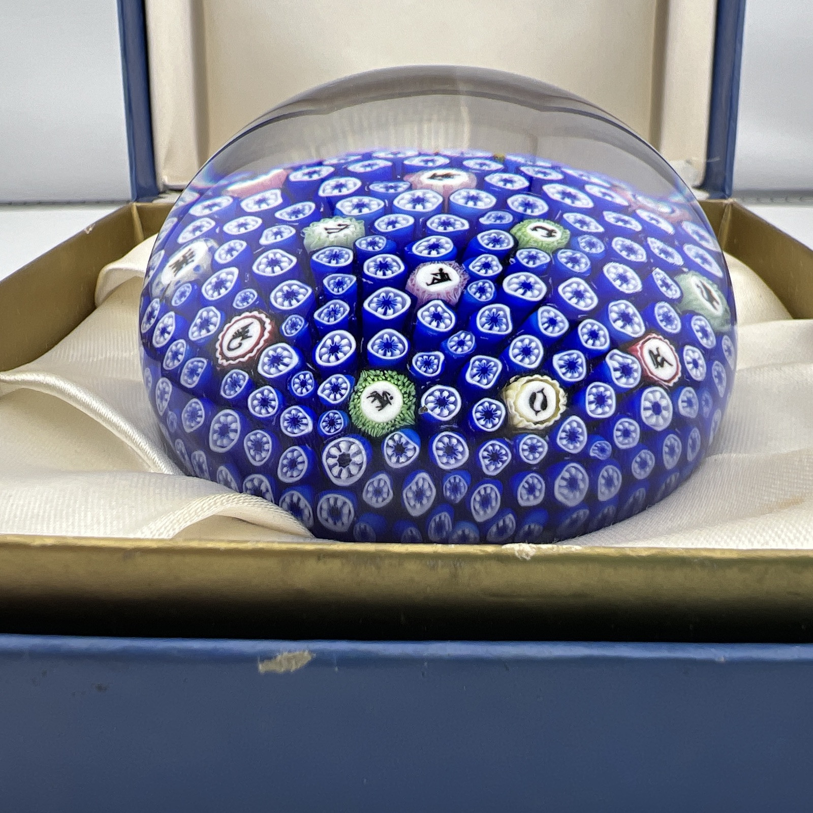 Original Vintage Baccarat Closepack Millefiori Excellent Condition 1979 #46