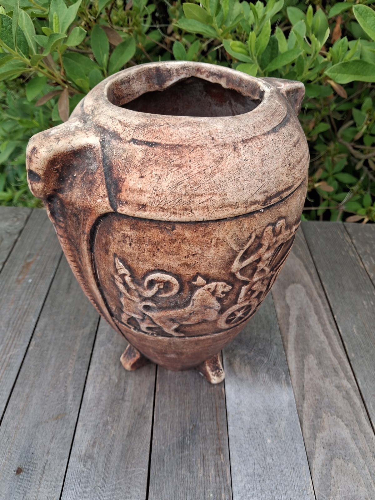 Vintage Egyptian Style Studio Pottery Vase – Pharaoh Handles