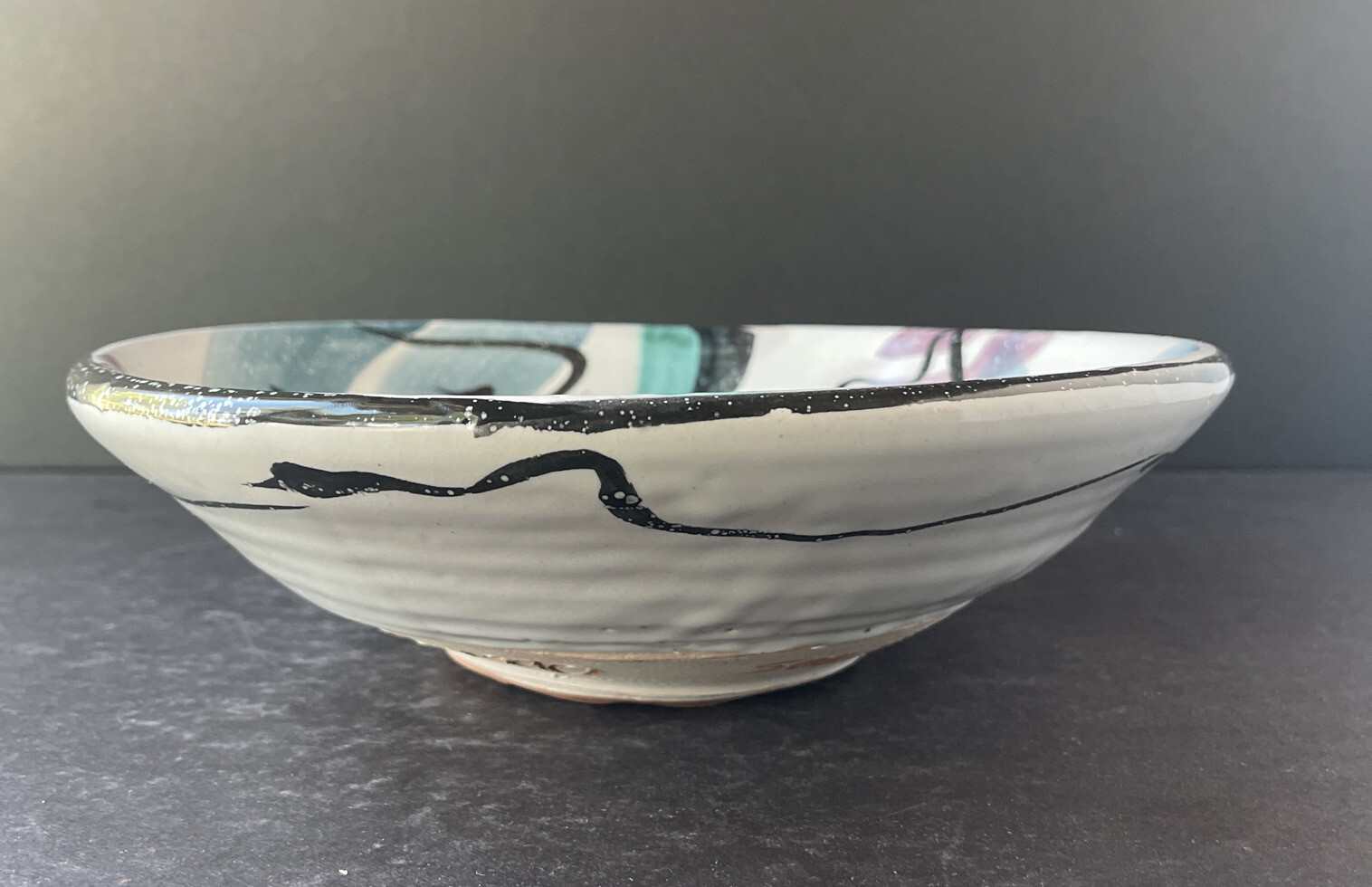 Rare Southern Colorado Clinic Pc – Pottery 80’s Style Arts & Crafts – Large Bowl