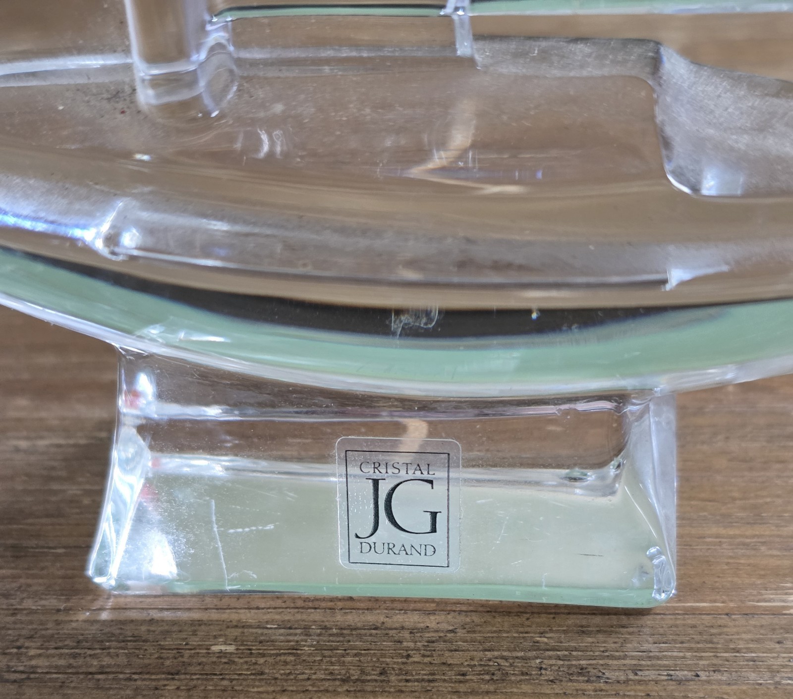 JG Durand Crystal Glass Sailboat Nautical Maritime Home Decor 8.5″
