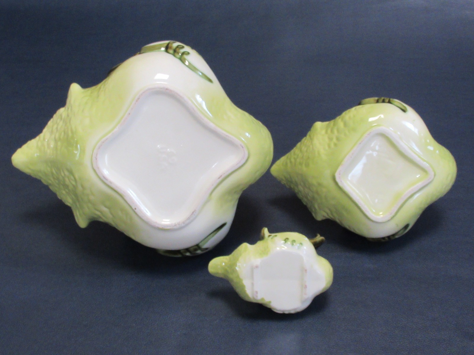 Vintage Mid Century Hull Pottery Swan Planter Bowl #80 #69 Green Set Of 3