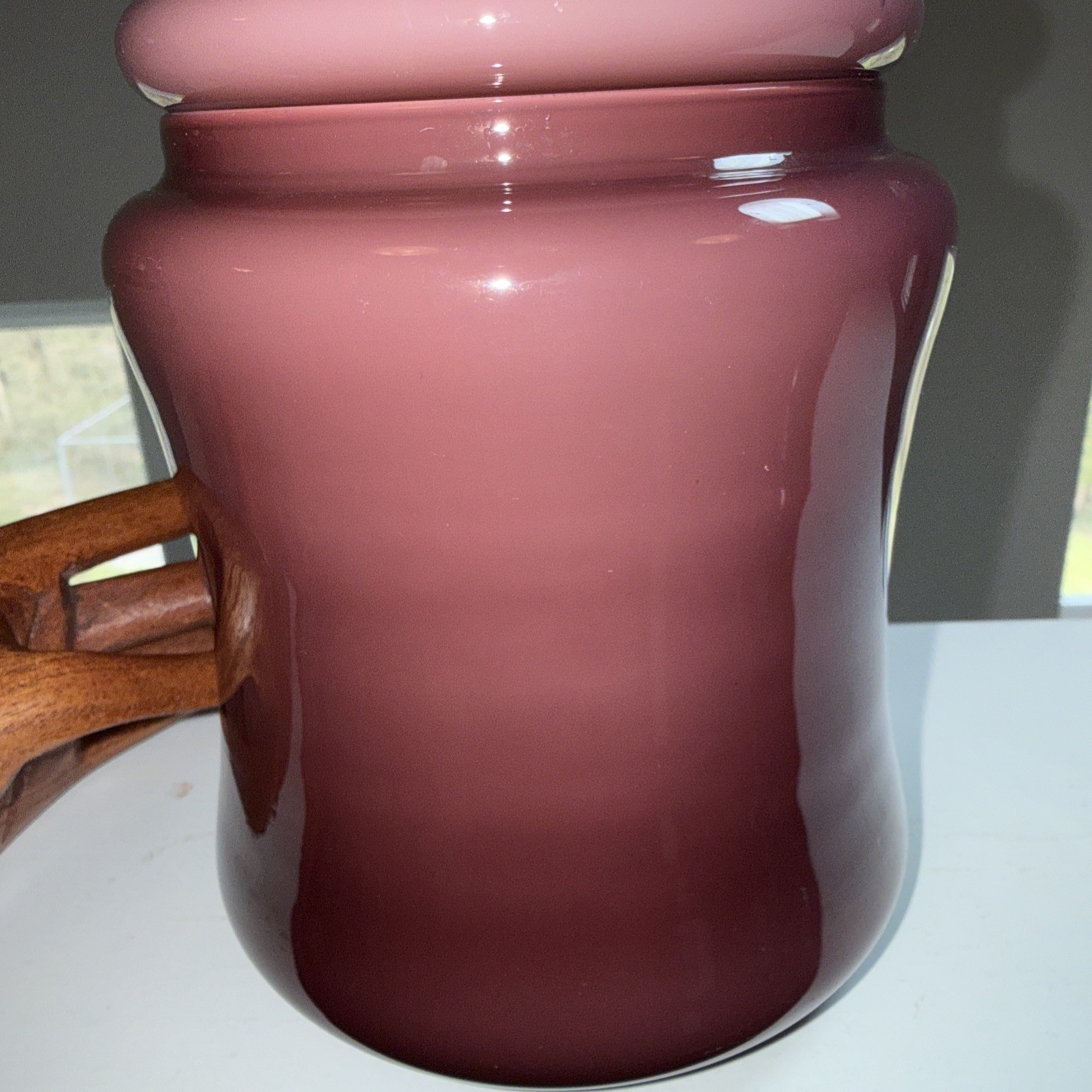 Empoli Glass MCM Italian Covered 8″ Apothecary Jar Amethyst I’M GORGEOUS
