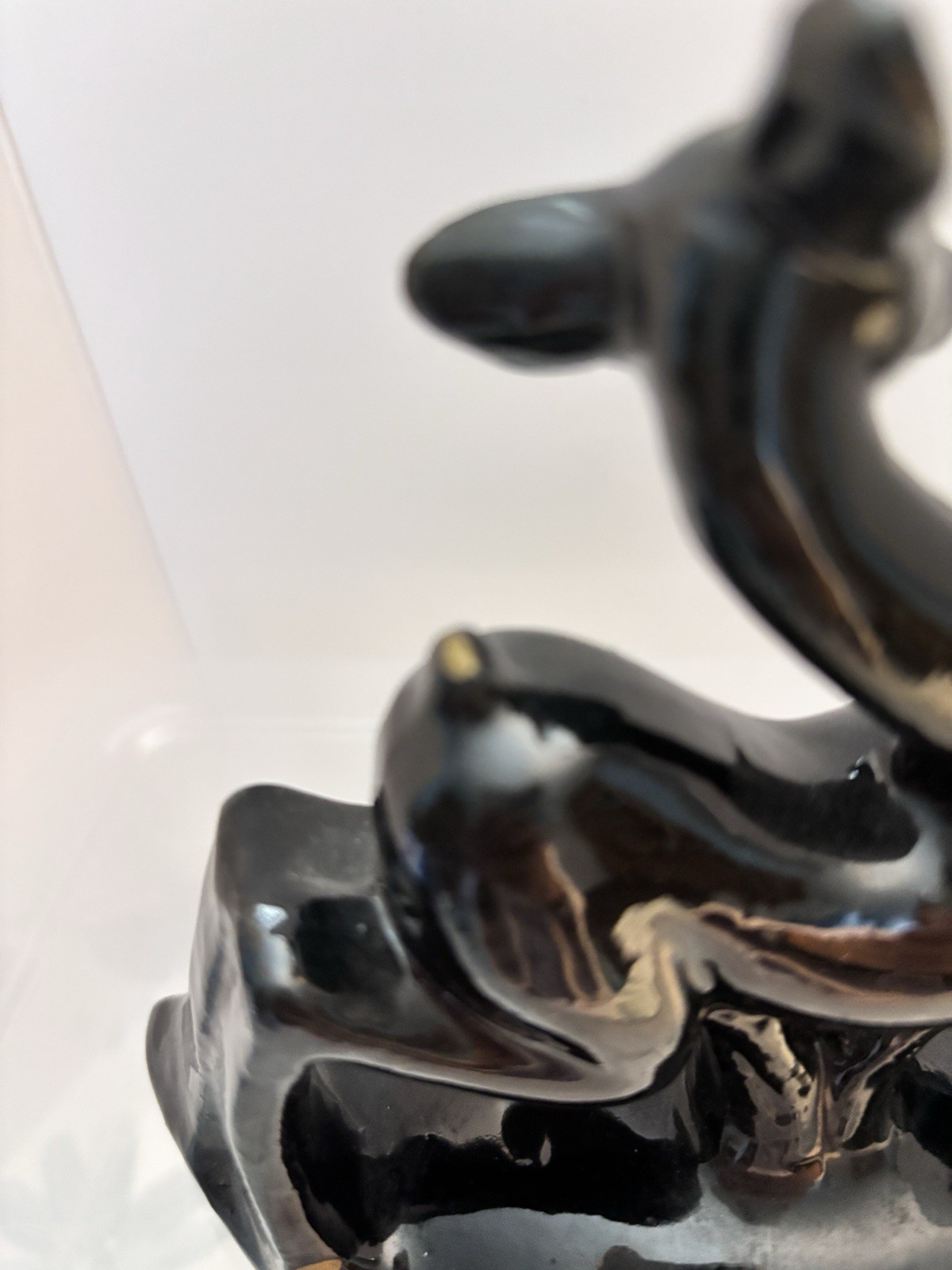 Haeger Art Deco Black Ceramic Deer Figurine MCM